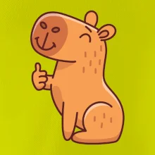 Kapybara s palcem nahoru