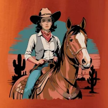 Cowgirl vintage na koni