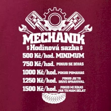 Mechanik - hodinová sazba