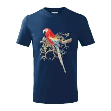 Papoušek na listnatém stromě