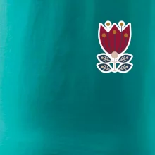 Folklor na prsu květina čtyřlistá