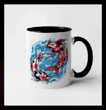 Yin & Yang Koi kapr - červený Yin & Yang Koi kapr - červený