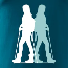 Nordic walking figury - žena