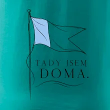 Tady jsem doma potápěčská vlajka Alfa s modrým polem