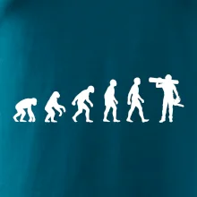 Evoluce dřevorubec - pila a kmen