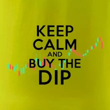 Zeleno červený graf Keep Calm and Buy the Dip