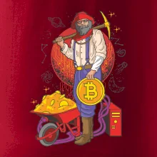 Horník těží bitcoiny