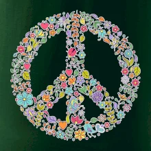 Peace symbol lístečky