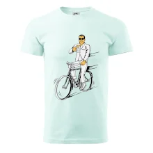 Gentleman na kole s pivem