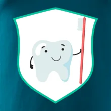 Zoubek na prsu - zubní kartáček