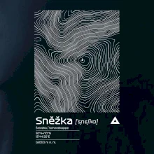 Sněžka - vrstevnice v obdélníku