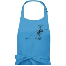 Kreslený rybář na pařezu