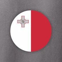 Vlajka Malta kulatá na prso