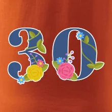 Květinové číslo kreslené - 30