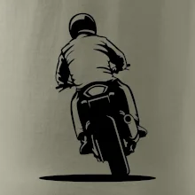 Motorkář na zádech - silnice