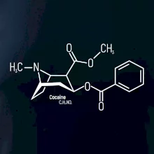 Molekulární struktura Cocaine Kokain
