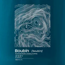 Boubín - vrstevnice v obdélníku
