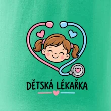 Dětská lékařka - holčička v srdci ze stetoskopu