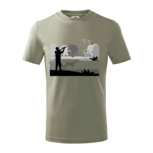 Lovec a ohař v lese