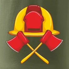 Hasičská helma a sekera