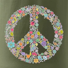 Peace symbol lístečky