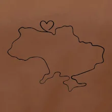 Mapa Ukrajiny - srdce