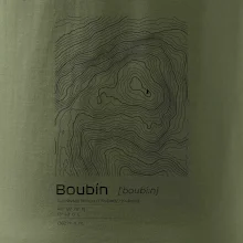 Boubín - vrstevnice v obdélníku