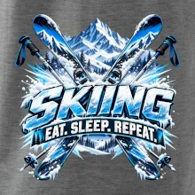 Sjezdové lyže v horách eat sleep repeat