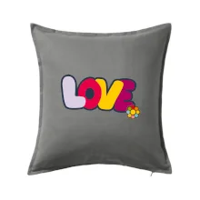 Love nápis s květinou