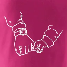 Táta a syn ruce obrys