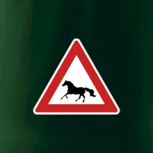Dopravní značka - Pozor kůň běžící