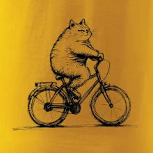 Tlustá kočka  na kole