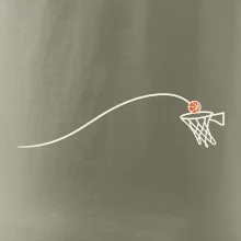 Minimalistická trajektorie míče do koše