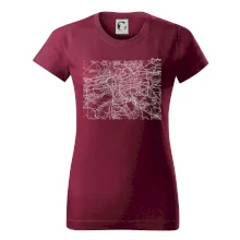 Mapy měst černobílé Praha