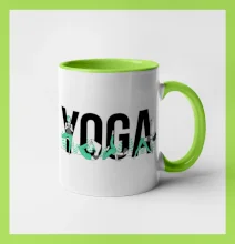 Yoga nápis barevný