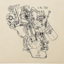 Motor Škoda/ VW 1.9L  TDI z boku