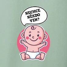 Nechce někdo ven - Triko pro porodní asistentku