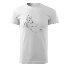 Vlčák a srdce - minimalistická linka