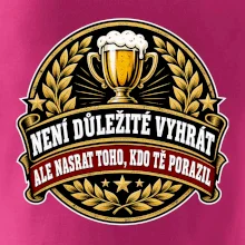 Není důležité vyhrát - pivní pohár a zlatý vavřín