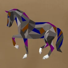 Kůň geometrie barevný