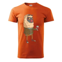 Alpaka s vínem muž