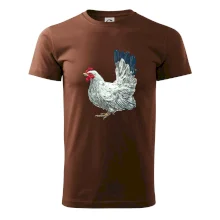 Slepice kreslená bílá