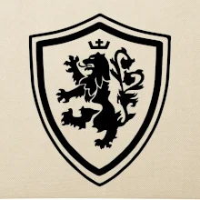 Český lev erb na prsu a na zádech