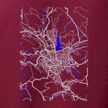 Jablonec nad Nisou - Mapa s vodními toky