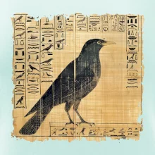Egyptské hieroglyfy pták
