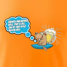 Žádnou malinovku, ale pivo