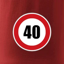Dopravní značka - omezení rychlosti 40