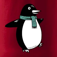 Tučňák se zelenou šálou