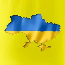 Ukrajina vlajka mapa