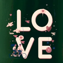 Love cyklisti pár Love cyklisti pár